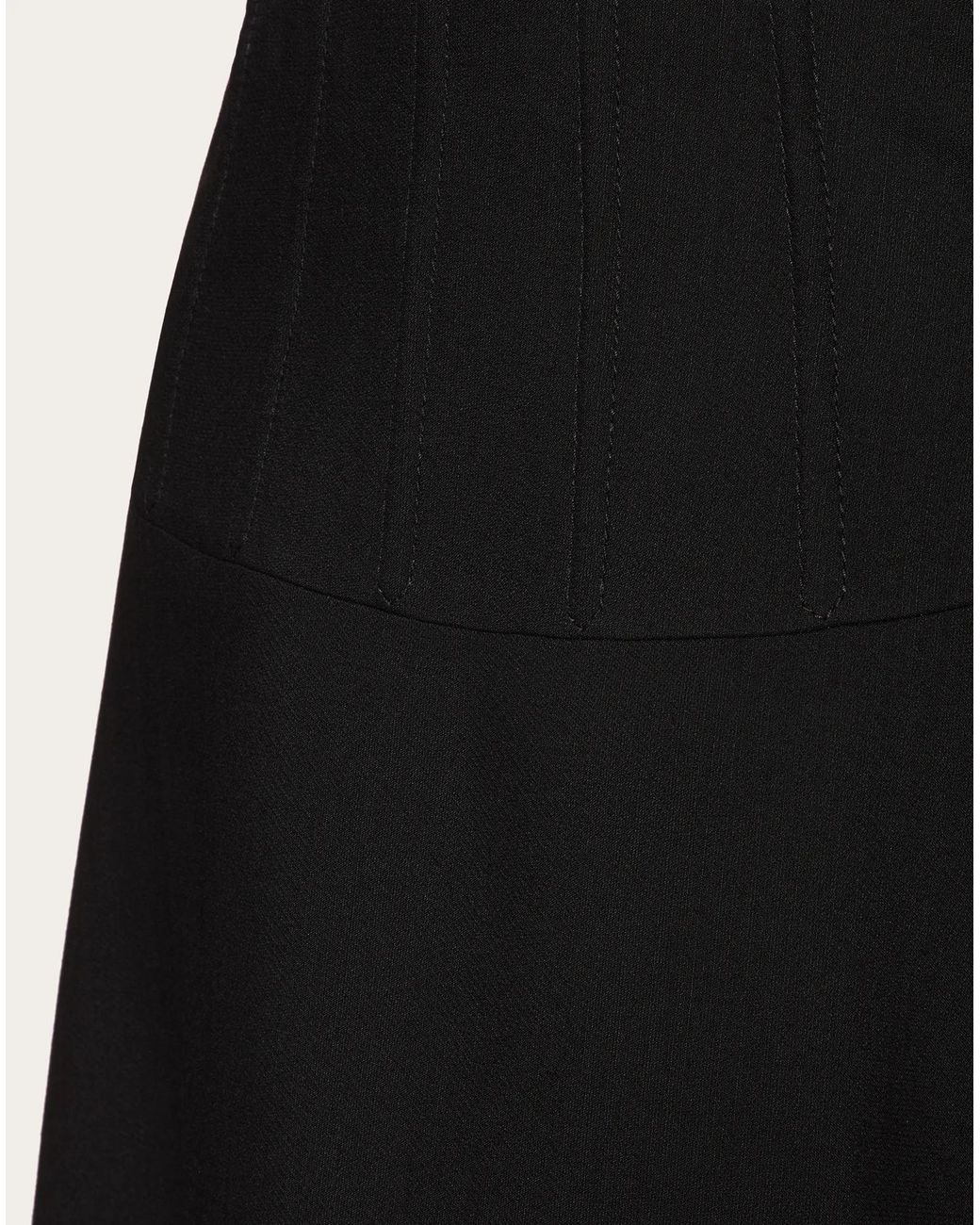 Valentino Black High-Waisted A-Line Skirt
