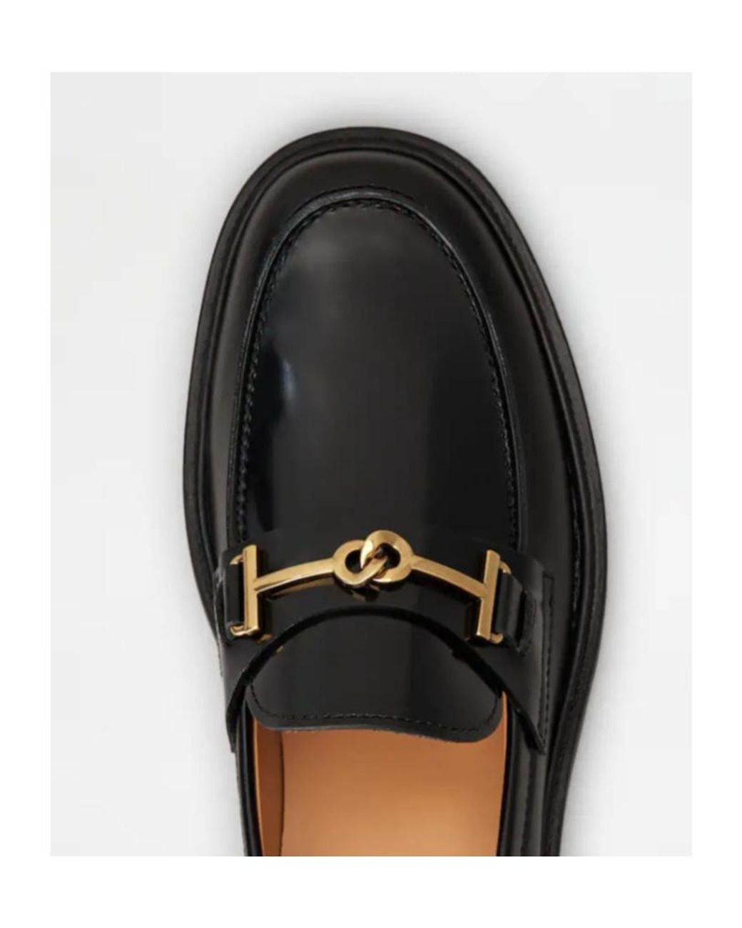Tod's Black Logo-Plaque Round Toe Loafers
