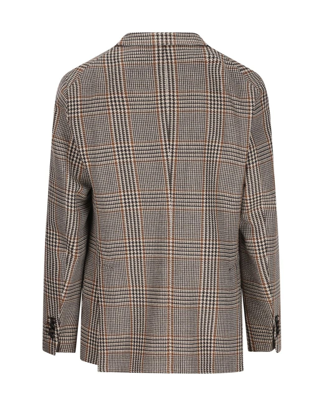 Tagliatore Brown Checked Single-Breasted Blazer for men