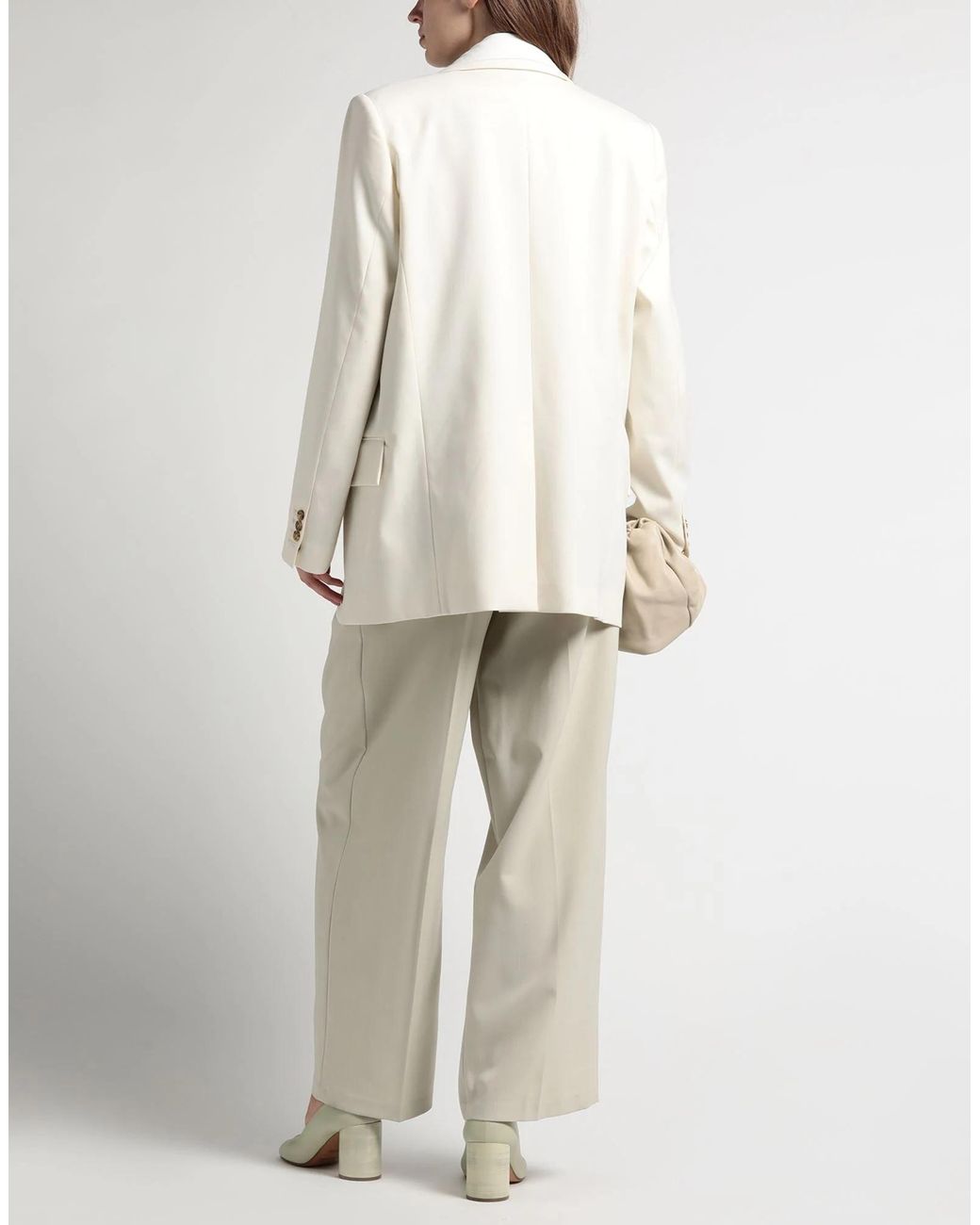 MM6 by Maison Margiela White Denim Blazer