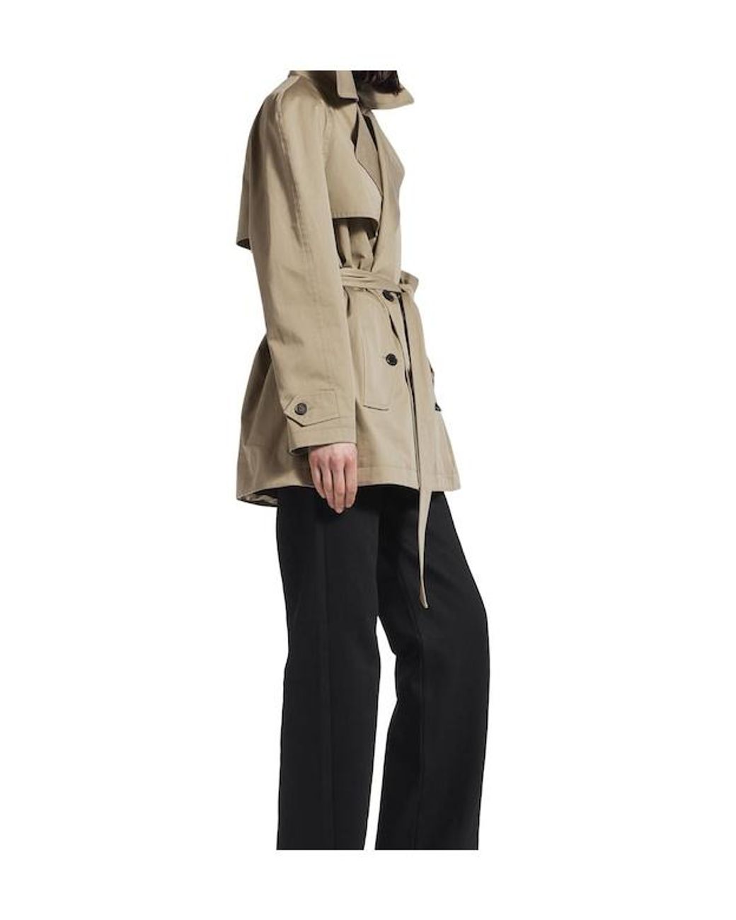 Balenciaga Natural Cocoon Short Trench
