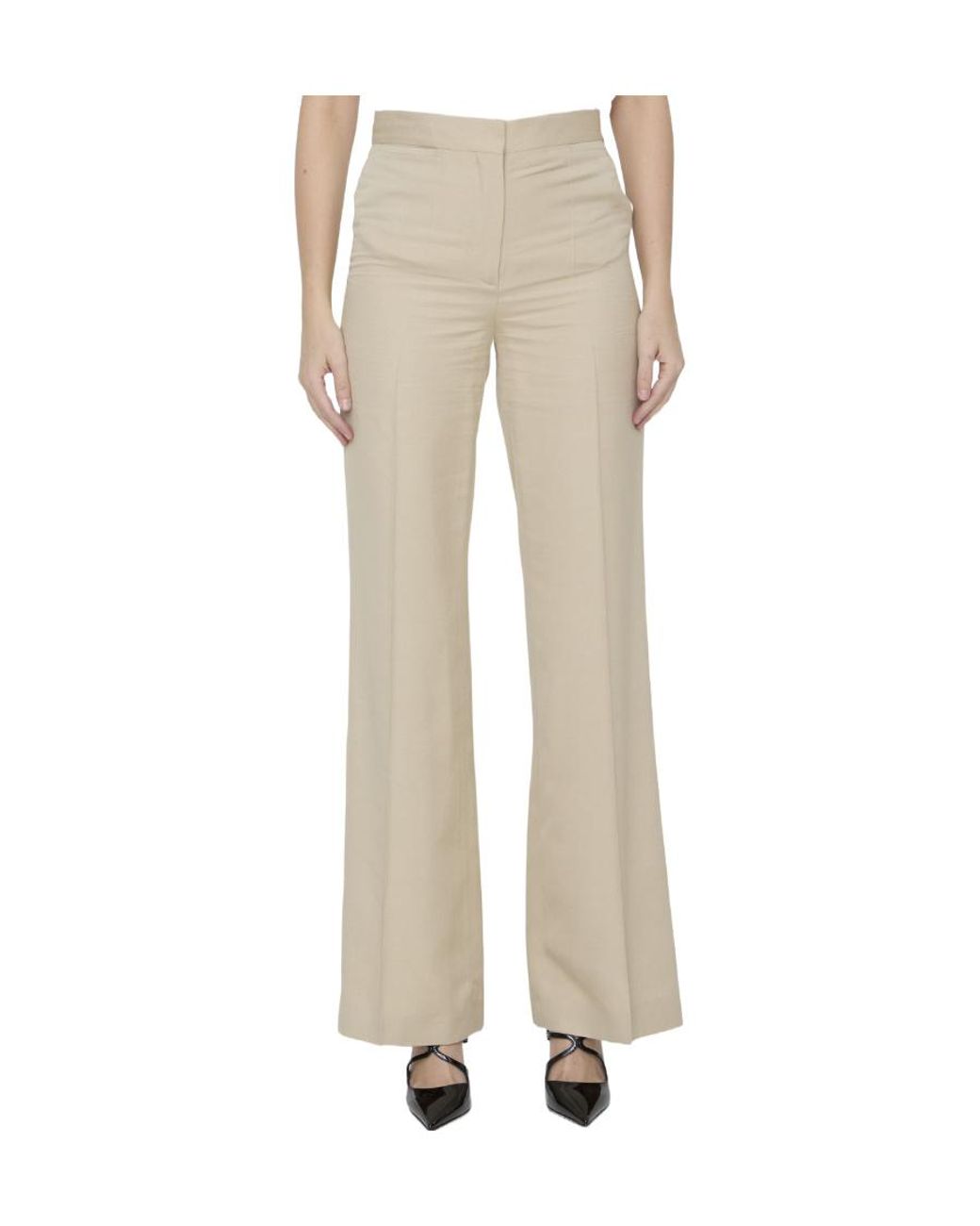 Stella McCartney Natural Iconic Flared Trousers