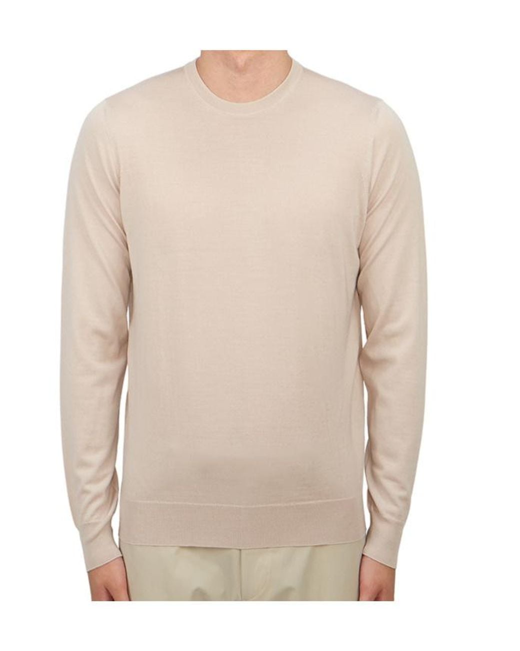 Drumohr Natural Long-Sleeved Sweater for men