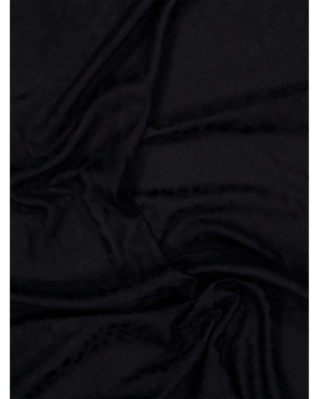 Dolce & Gabbana Black Fringed Scarf