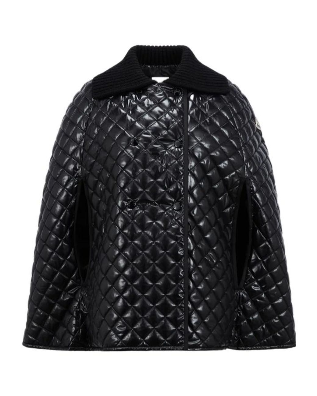 Moncler Black Quiletd Padded Cape