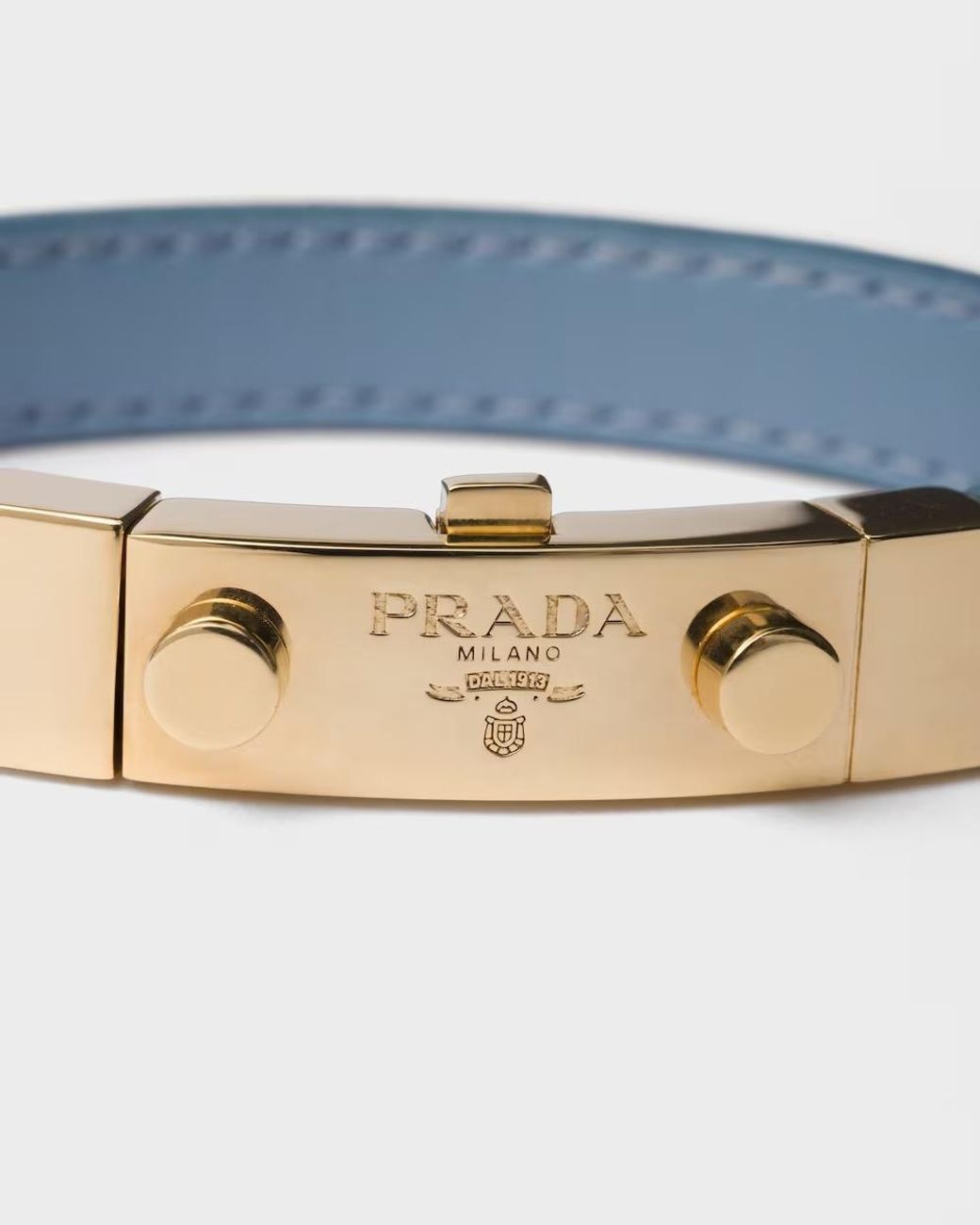 Prada Blue Saffiano Leather Bracelet
