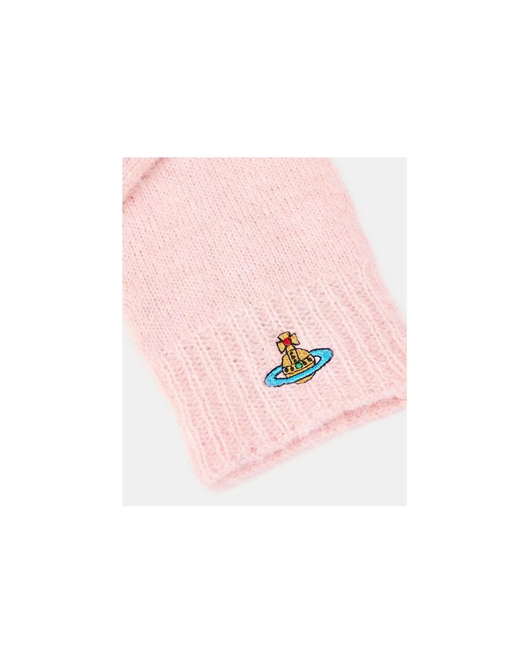 Vivienne Westwood Pink Knitted Five-Finger Gloves