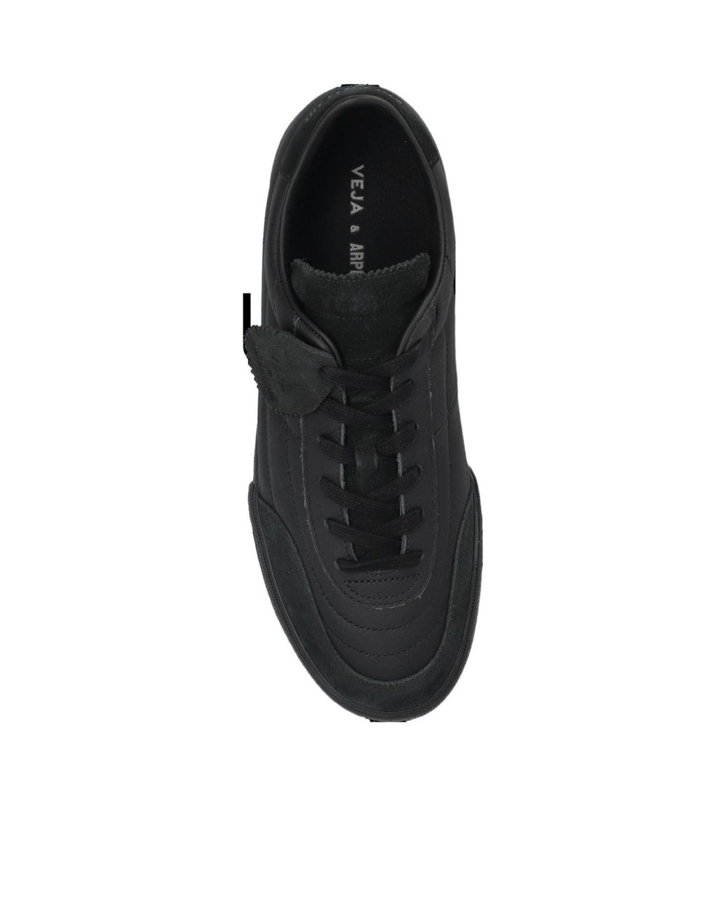 Veja Black Quilted Panelled Leather Sneakers for men
