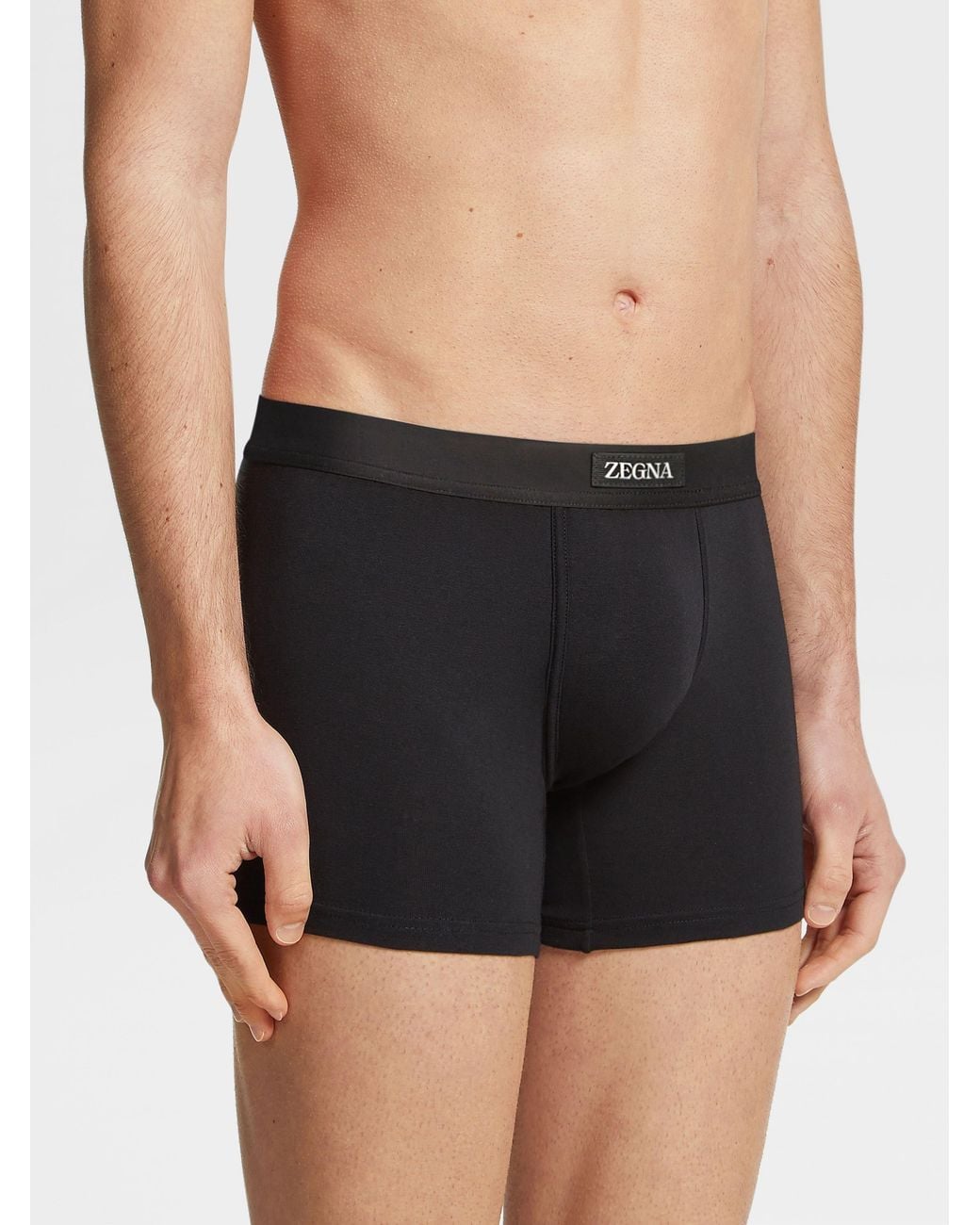 Zegna Black Logo Waist-Side Panties for men