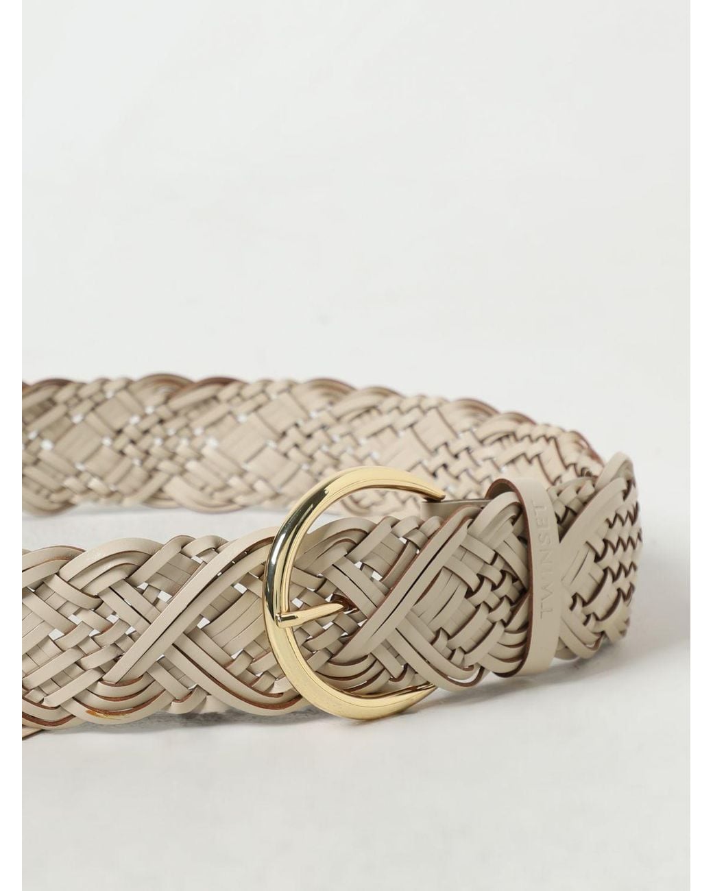 Twinset White Braided Belt