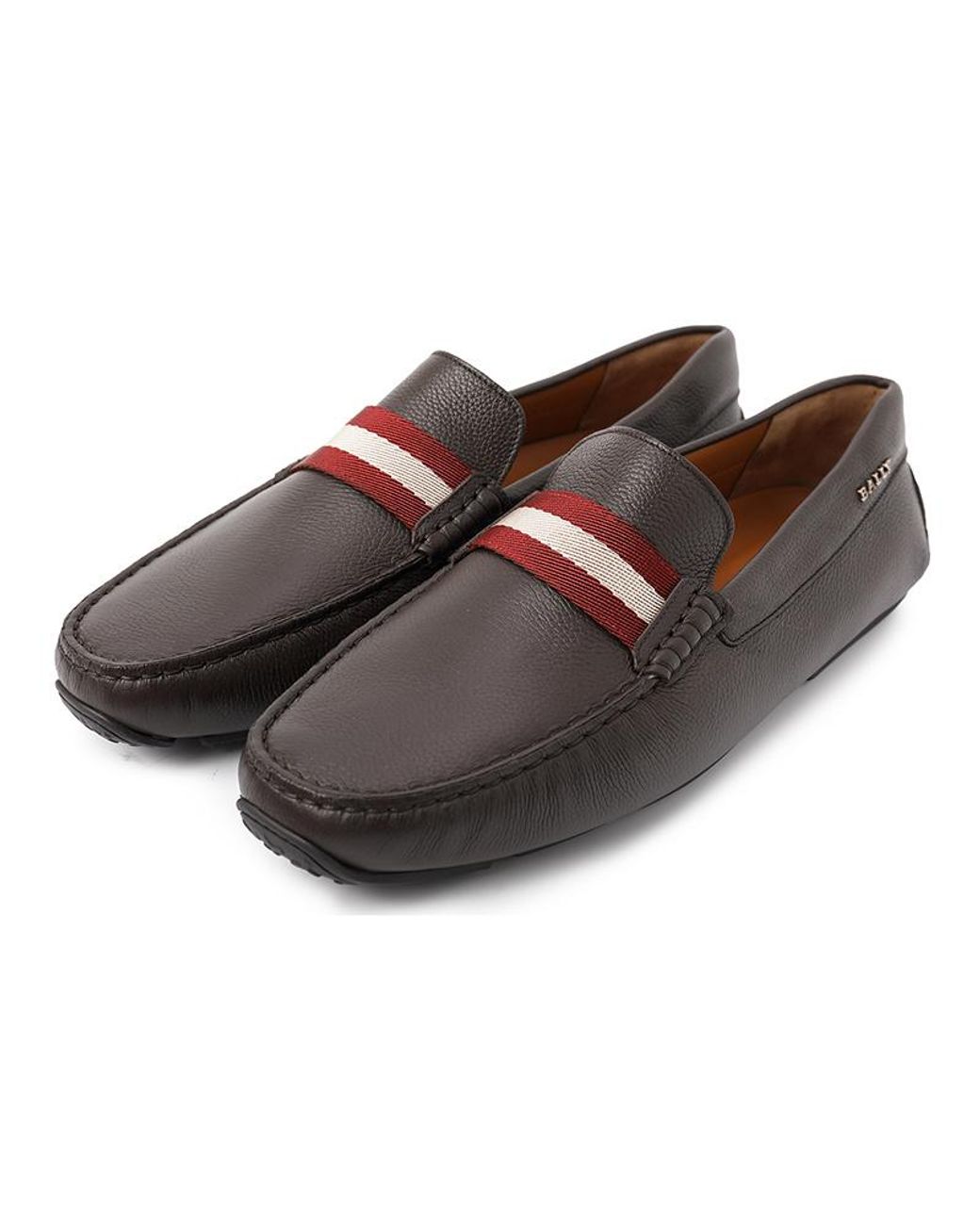 Bally Brown Logo Business Casual Shoes for men