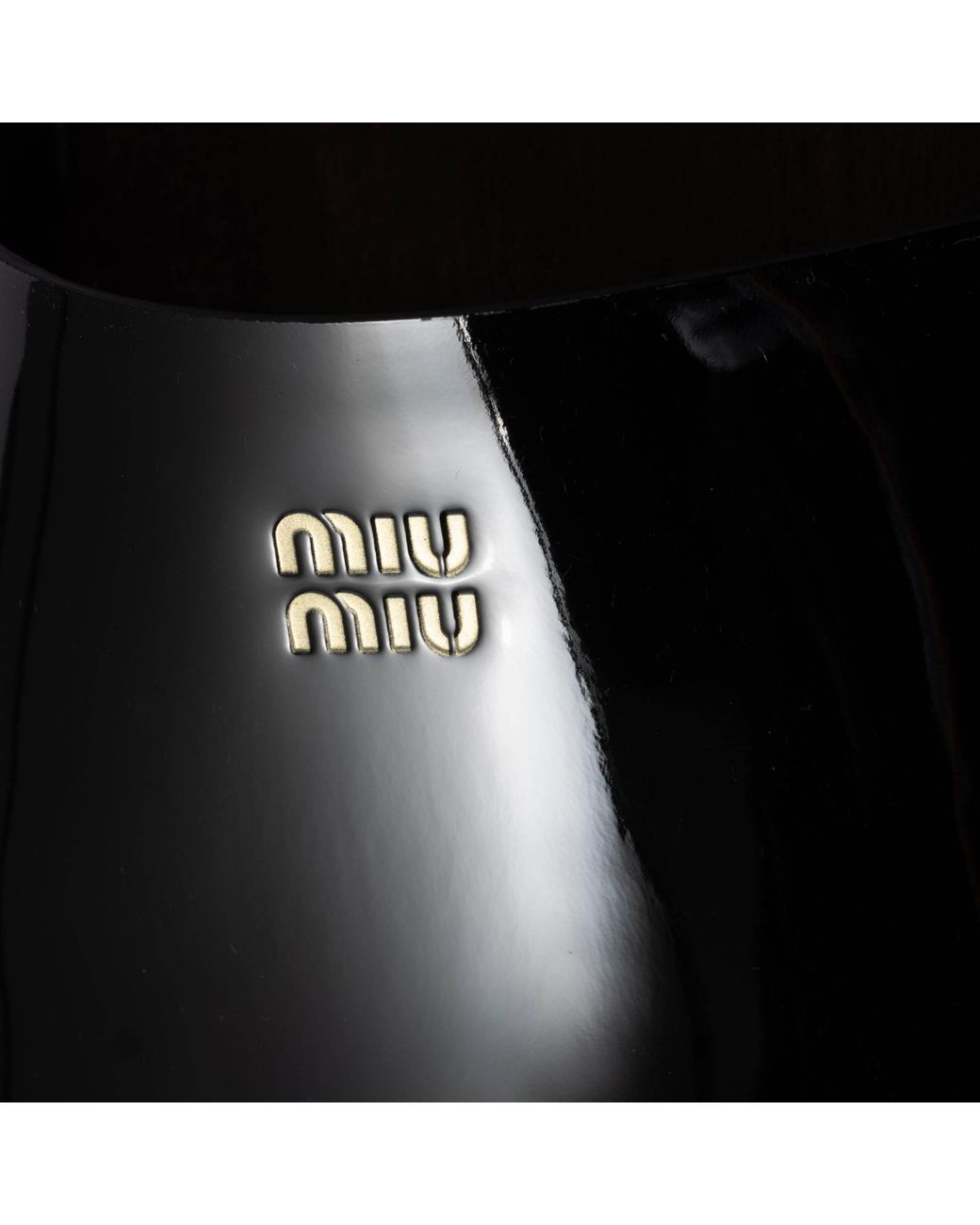 Miu Miu Black Patent Leather Clogs