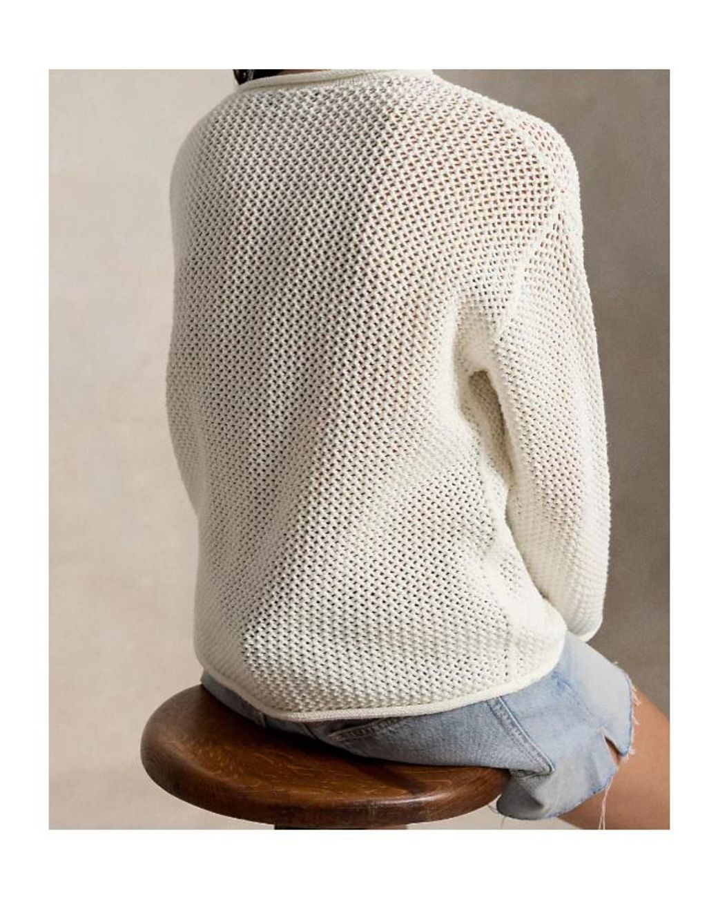 Polo Ralph Lauren White Flag Intarsia Knitted Sweater