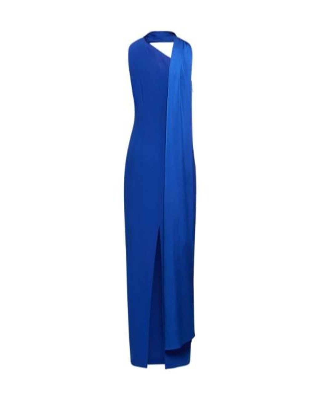 Roland Mouret Blue One-Shoulder Long Evening Dress