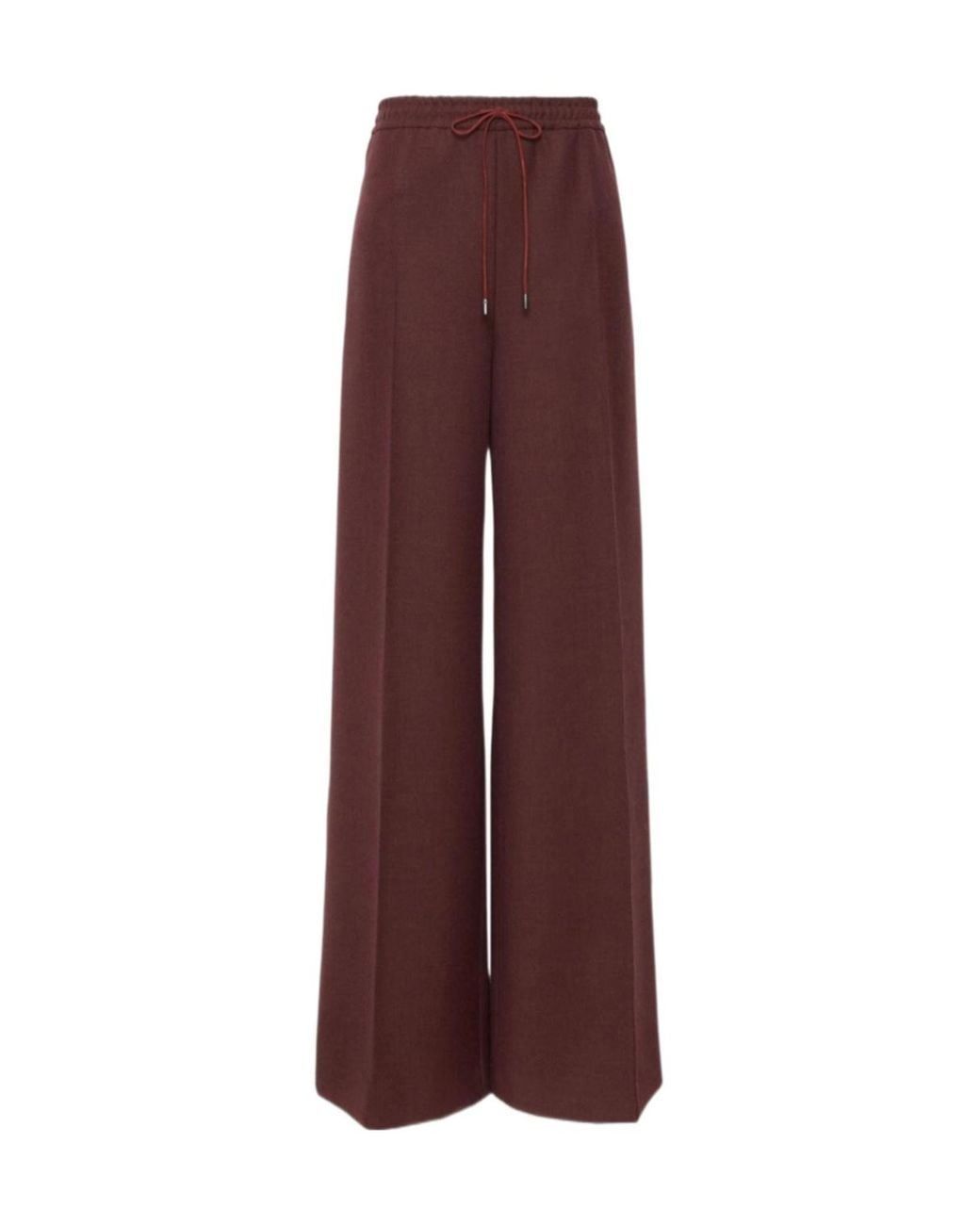 Max Mara Purple Slalom Drawstring Wide-Leg Pants