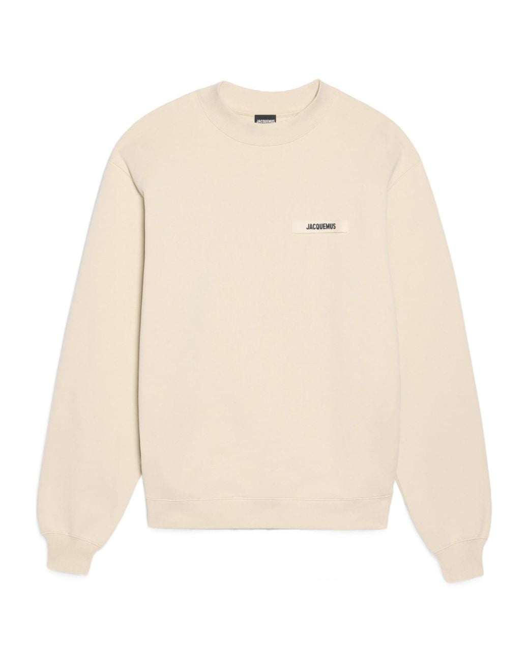 Jacquemus Natural Logo Patch Crew Neck Sweatshirt for men