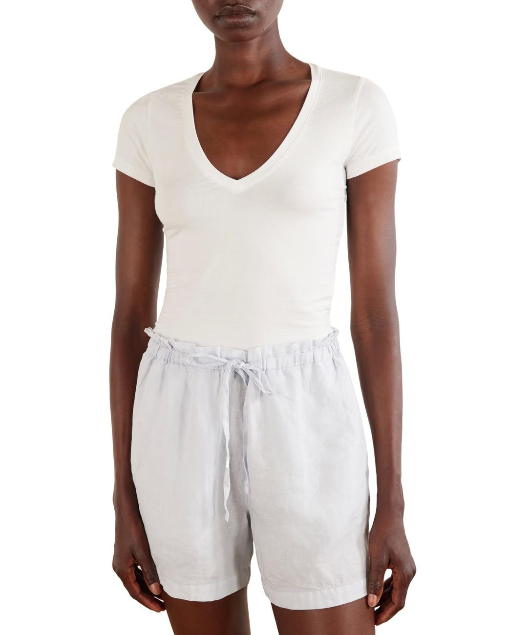 James Perse White Vneck Shortsleeve Tshirt