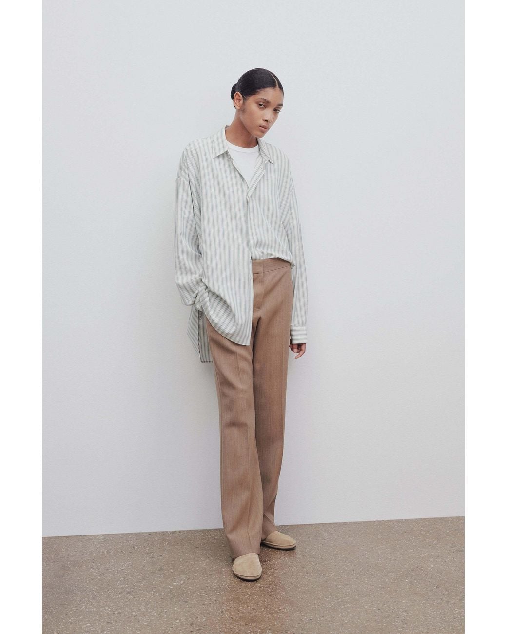 The Row Brown Baer Wool Trousers