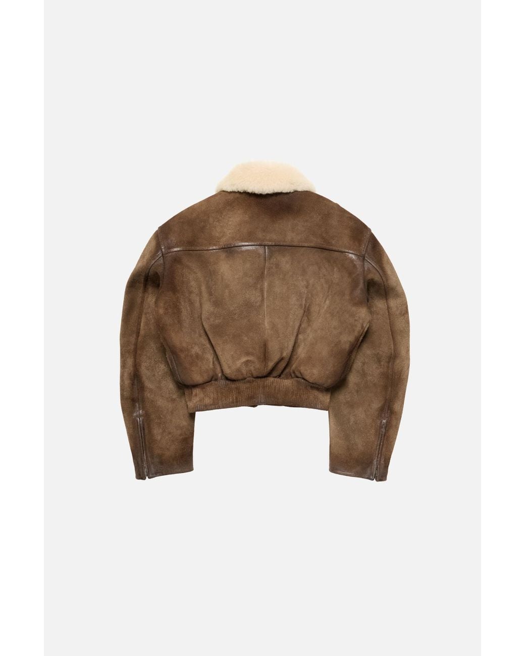 Acne Brown Suede Bomber Jacket