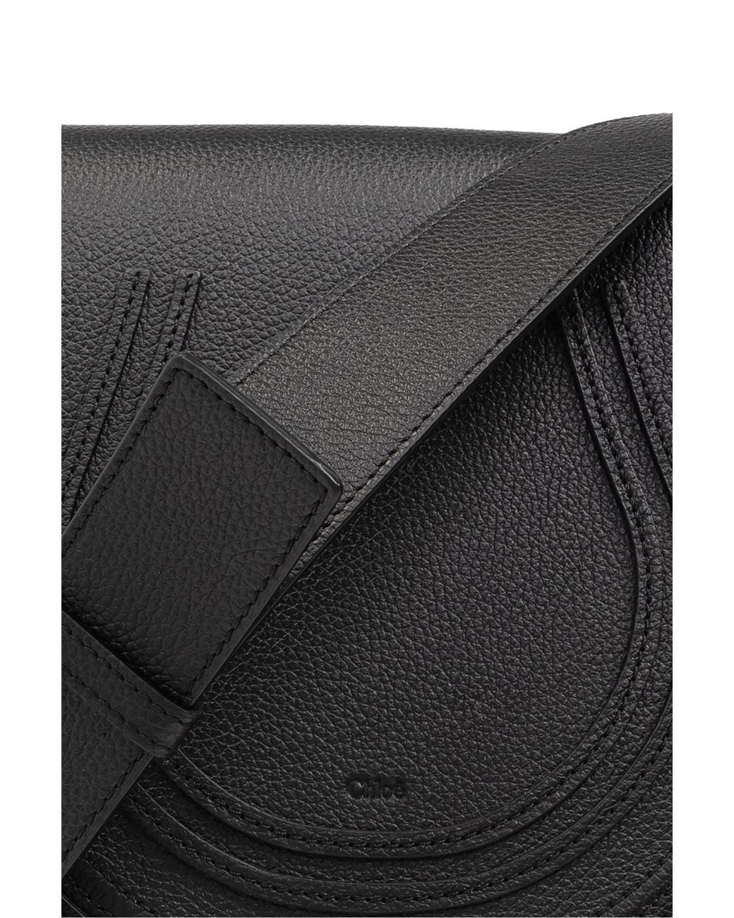 Chloé Black Chloé Marcie Saddle Crossbody Bag