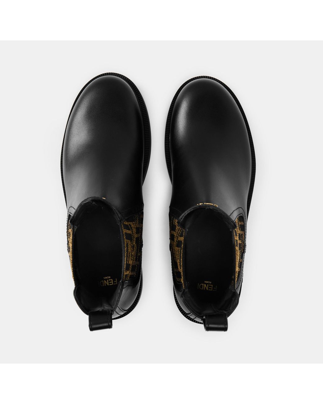 Fendi Black Leather Ankle Boots