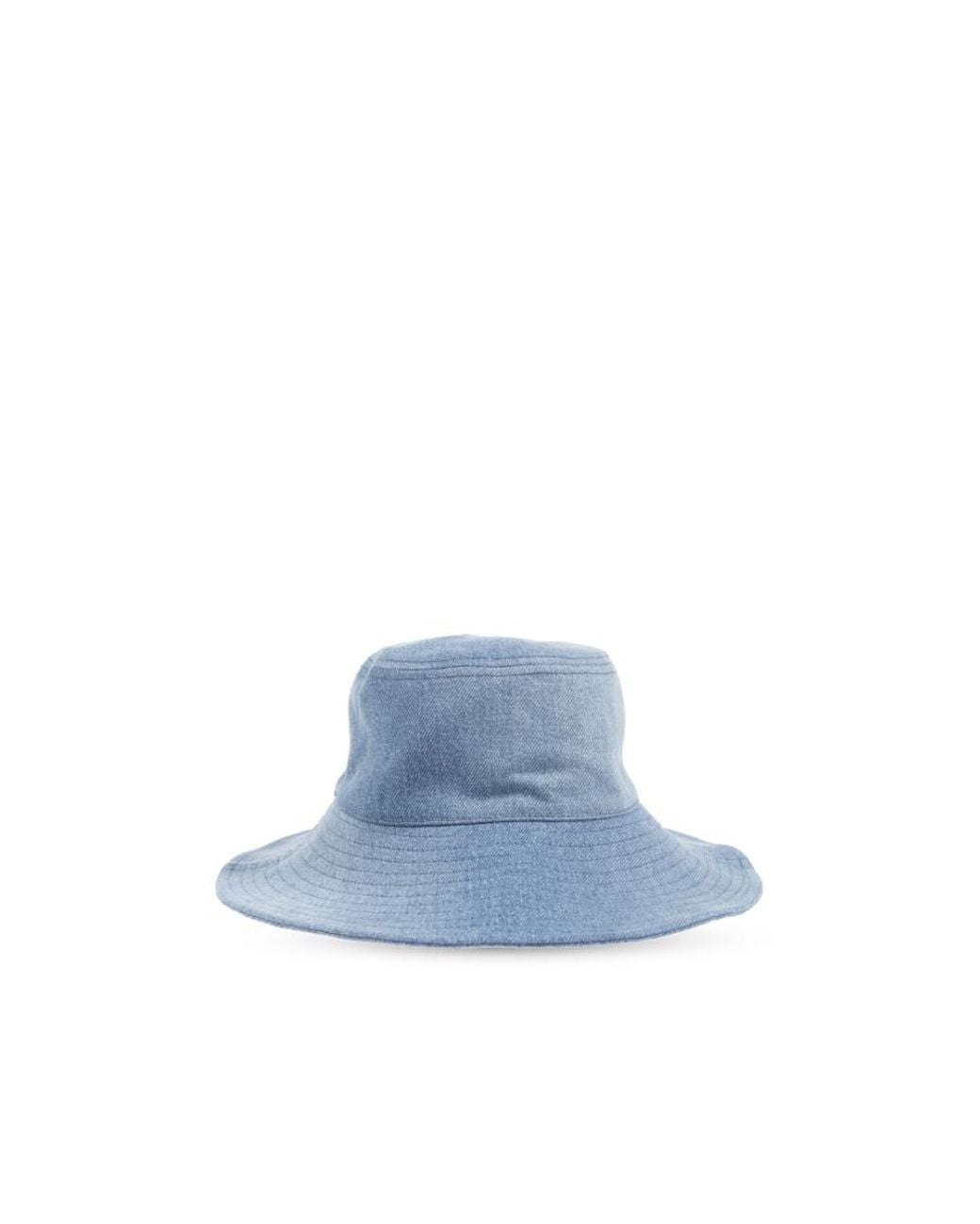 Isabel Marant Blue Delya Logo Embroidered Bucket Hat