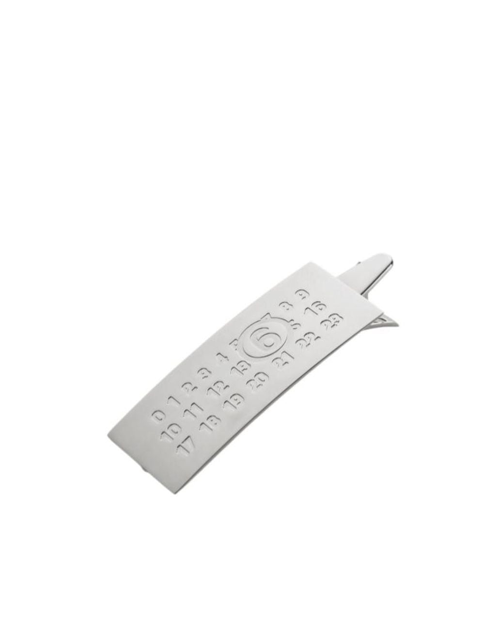 MM6 by Maison Margiela White Numeric Hair Clip