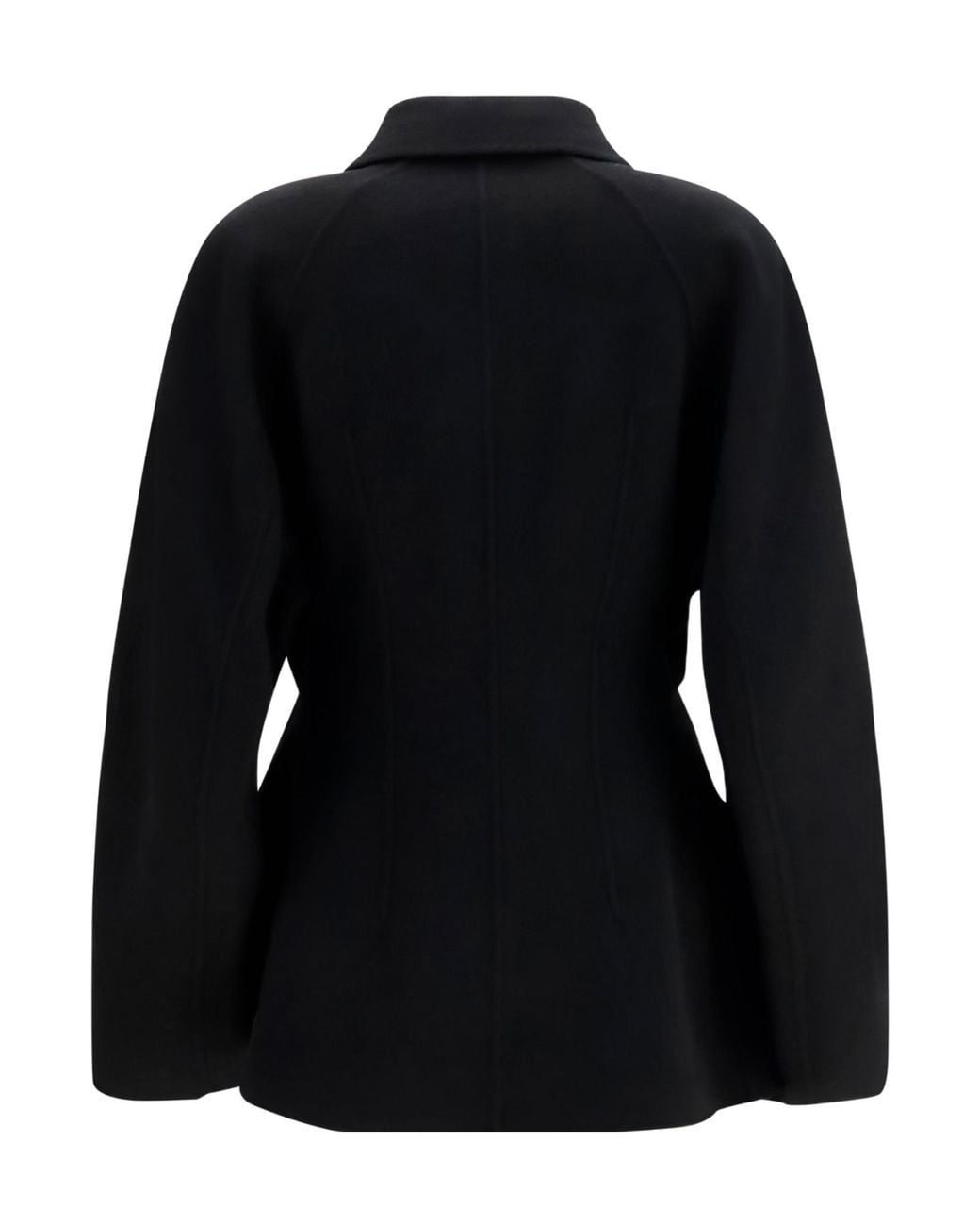 Rohe Black Double-Faced Sculptural Coat