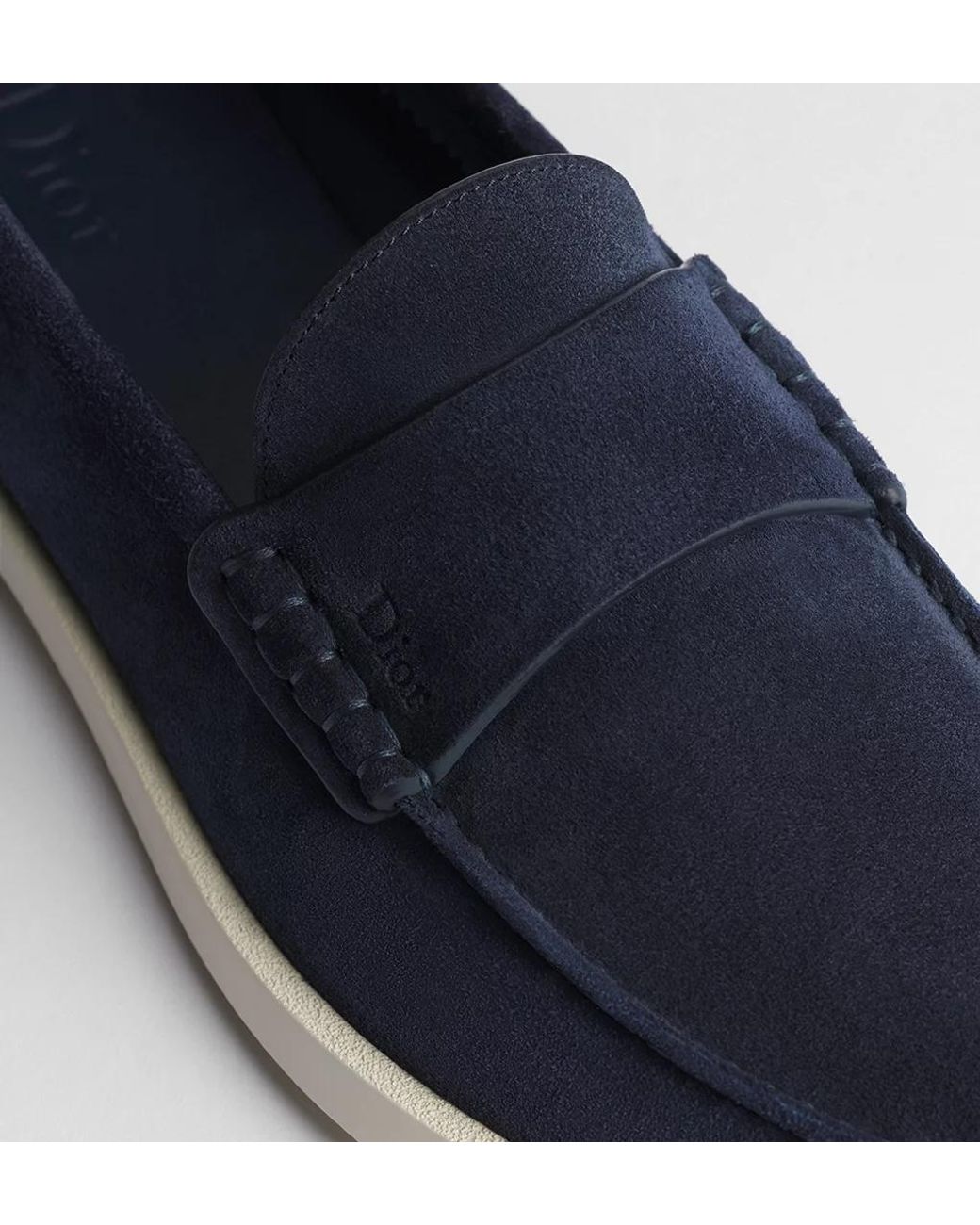 Dior Blue Homme Granville Penny Moccasins for men