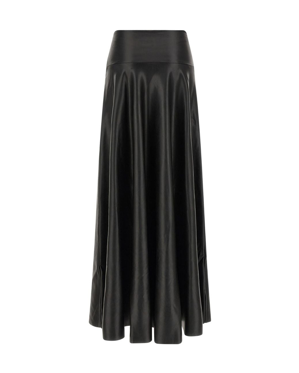 Norma Kamali Black Flared Maxi Skirt
