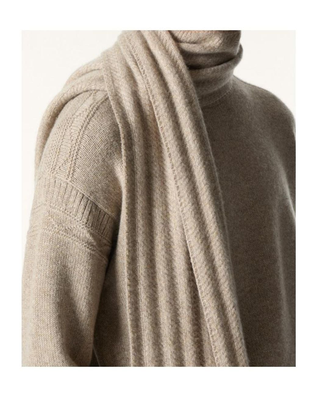 Loro Piana Natural Barre Stripe Scarf for men