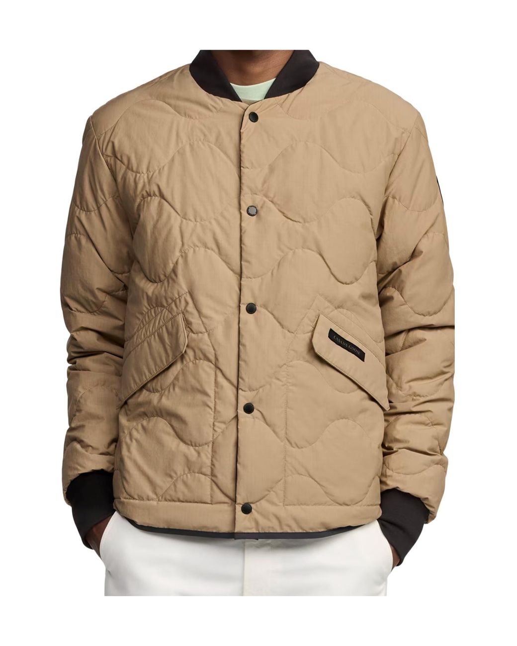 Canada Goose Natural Boswell Logo Patch Reversible Jacket for men