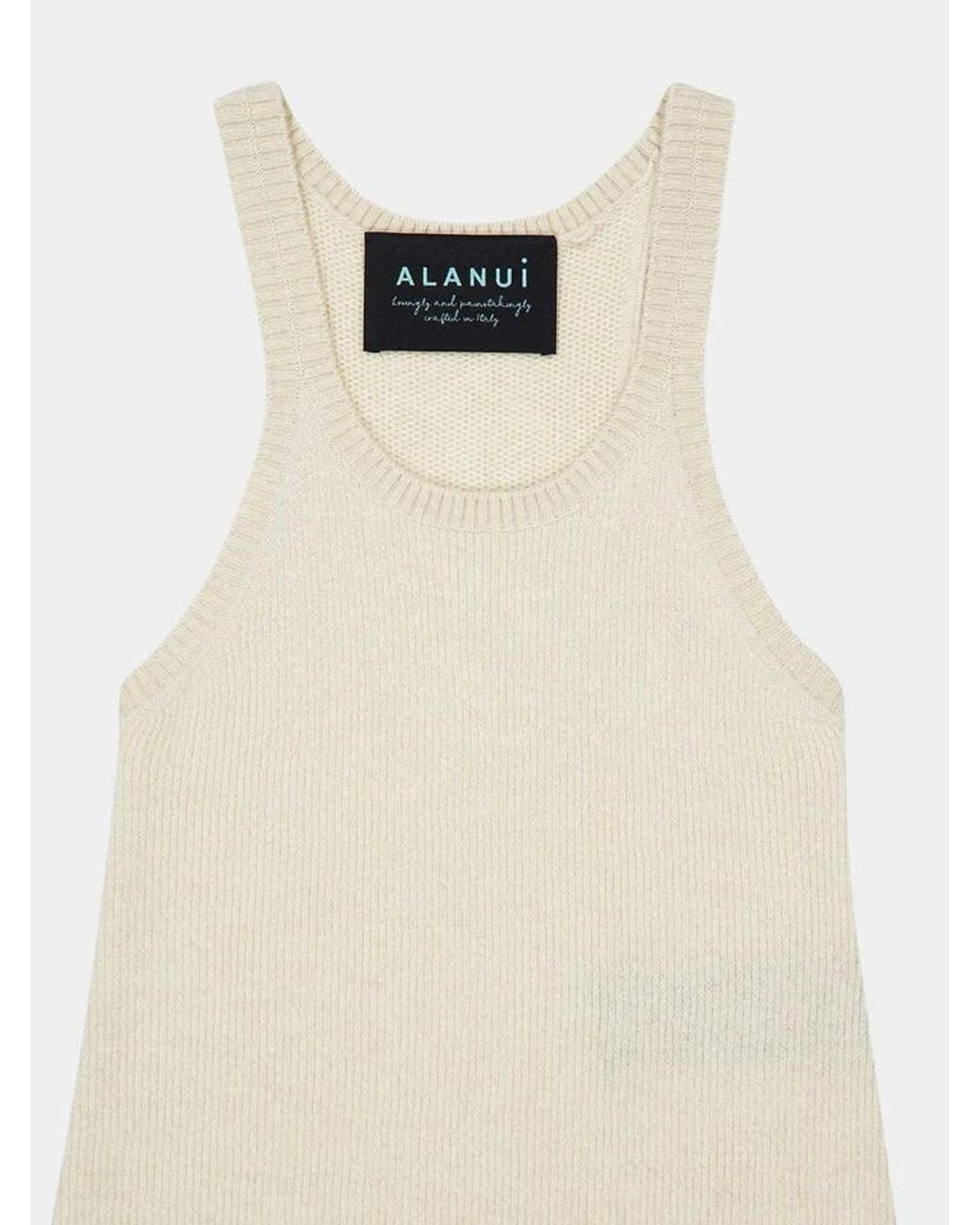 Alanui Natural Ribbed Tank Top