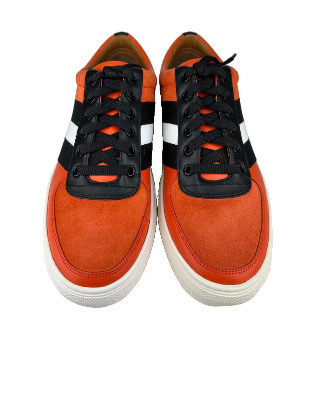 Bally Orange Logo Casual Sneakers for men
