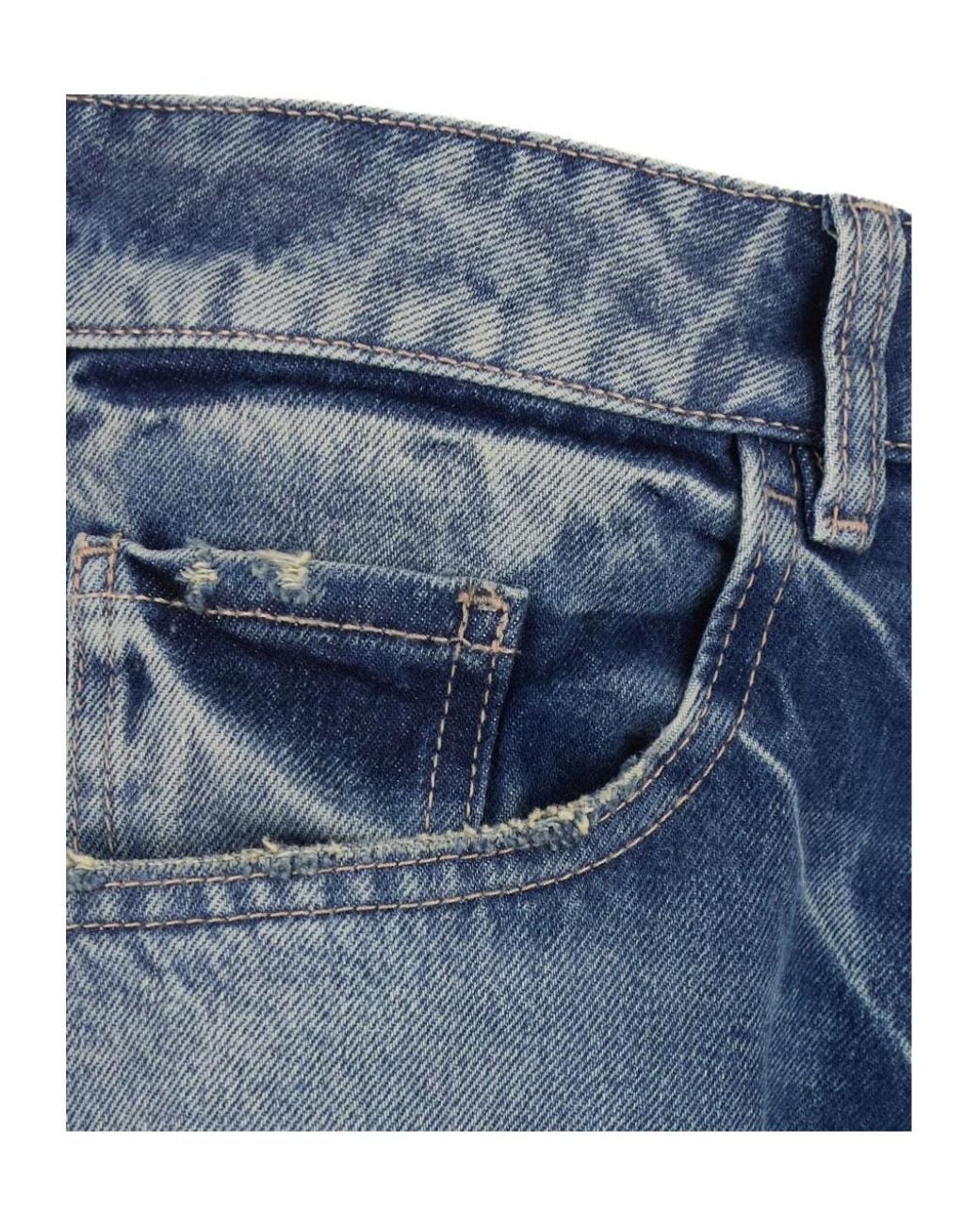 ICON DENIM Blue High-Waisted Wide-Leg Jeans