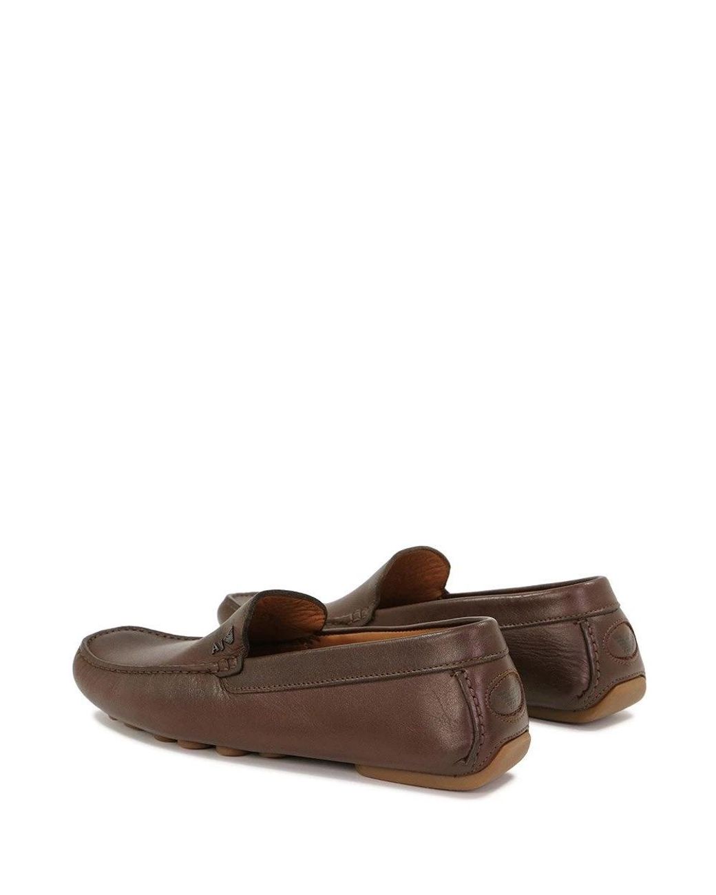 Armani Jeans Brown Logo Details Business Casual Shoes for men