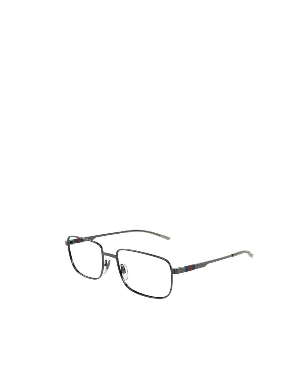 Gucci White Eyewear Rectangle Frame Glasses for men