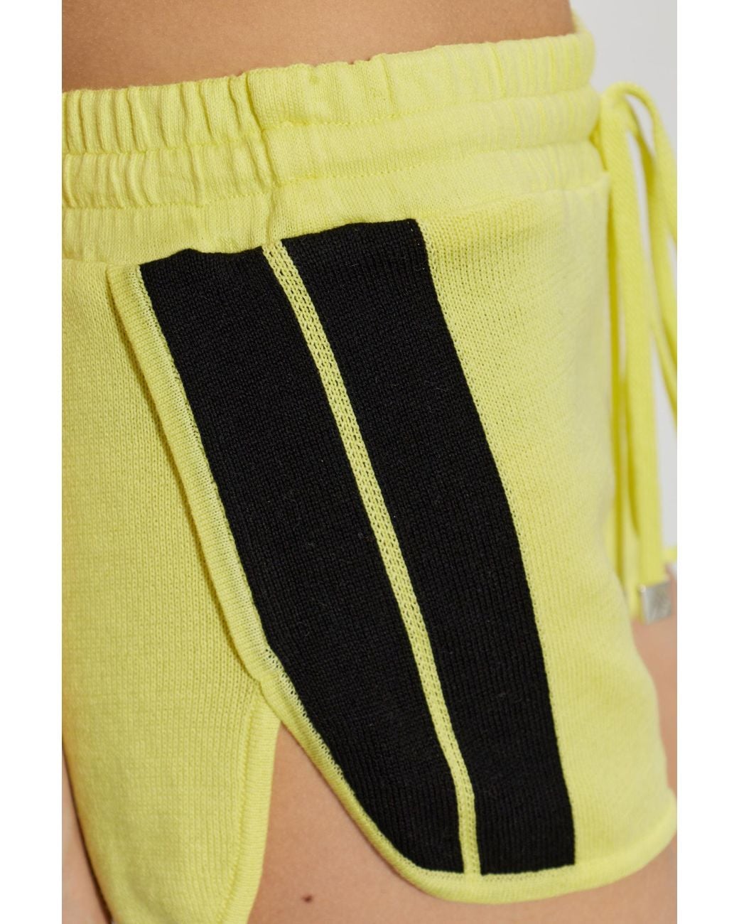 The Attico Yellow The Il Primo Bagno Logo Trim Shorts