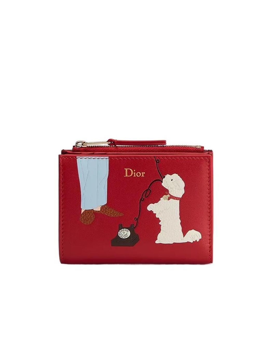 Dior Red Dahlia Wallet