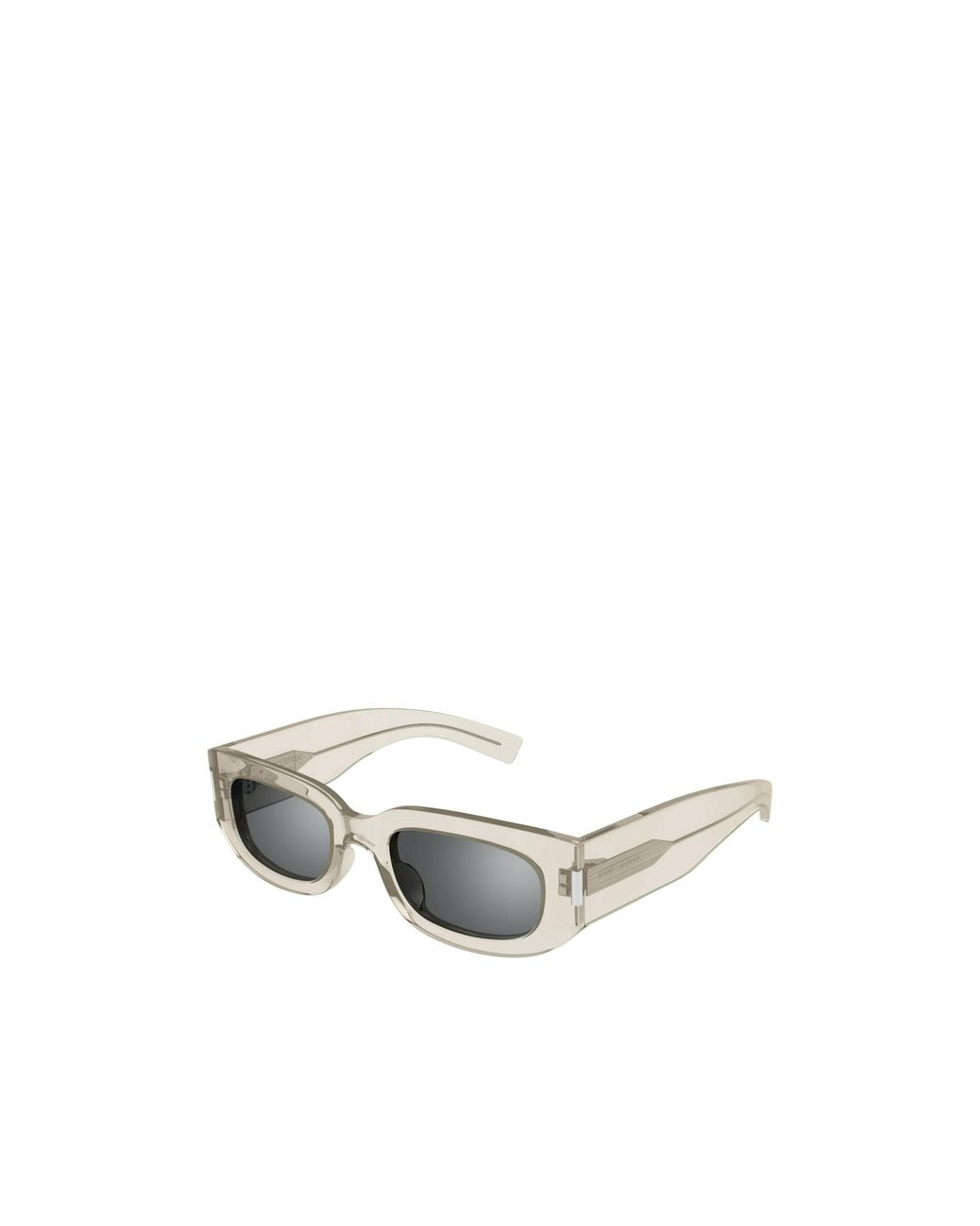 Saint Laurent White Eyewear Rectangle Frame Sunglasses for men