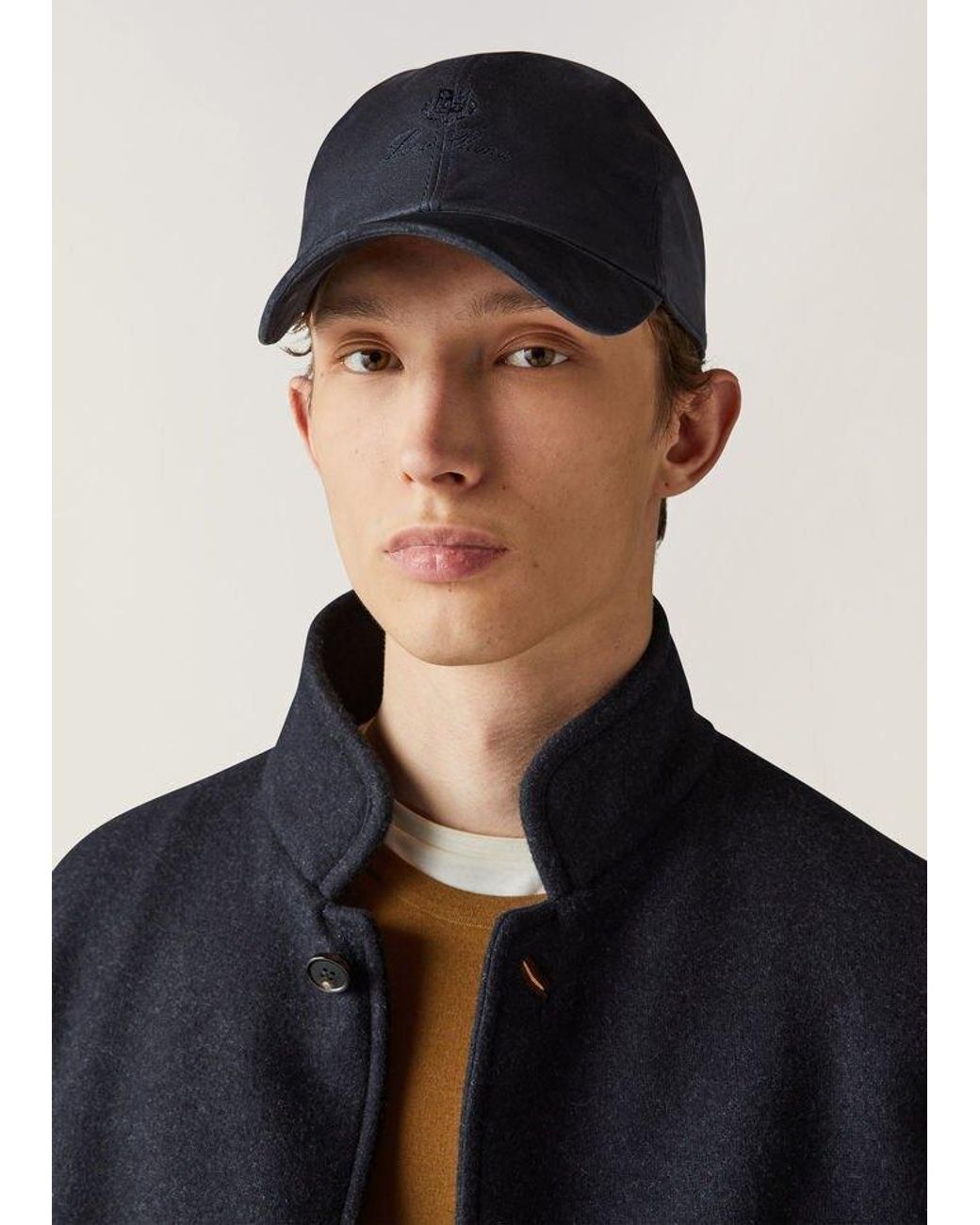 Loro Piana Blue Logo Logo Baseball Hat for men