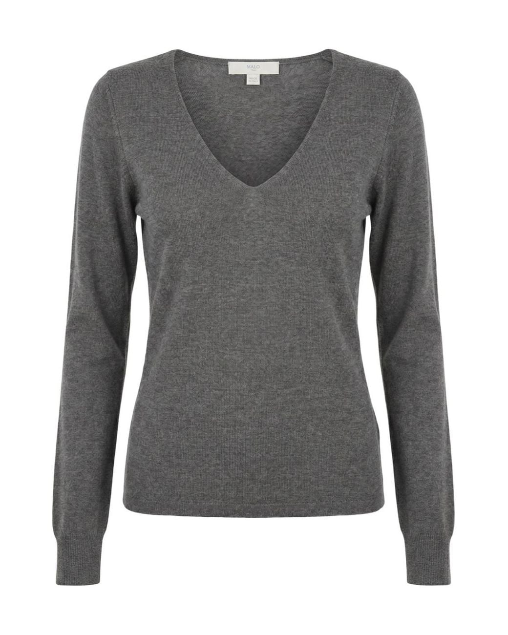 Malo Black V-Neck Sweater