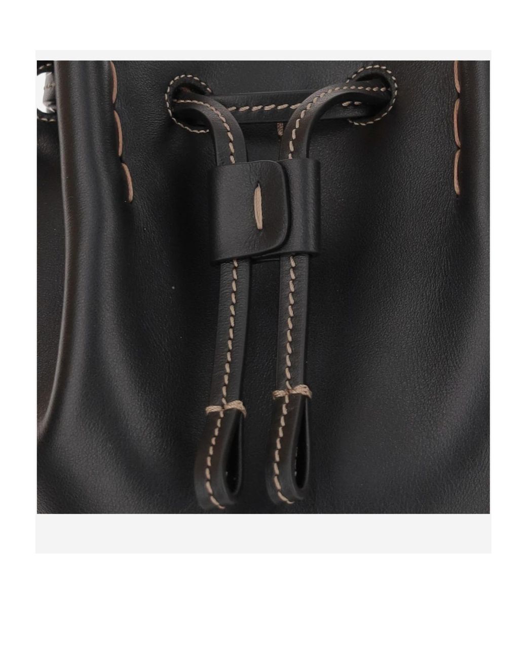 Tod's Black Buz Drawstring Mini Bucket Bag