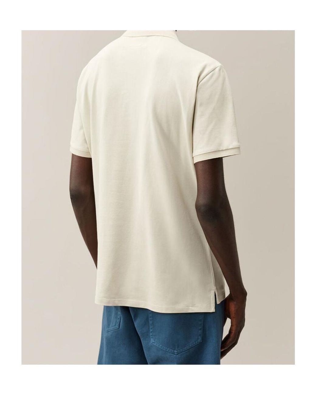C P Company White Short-Sleeved Polo Shirt for men