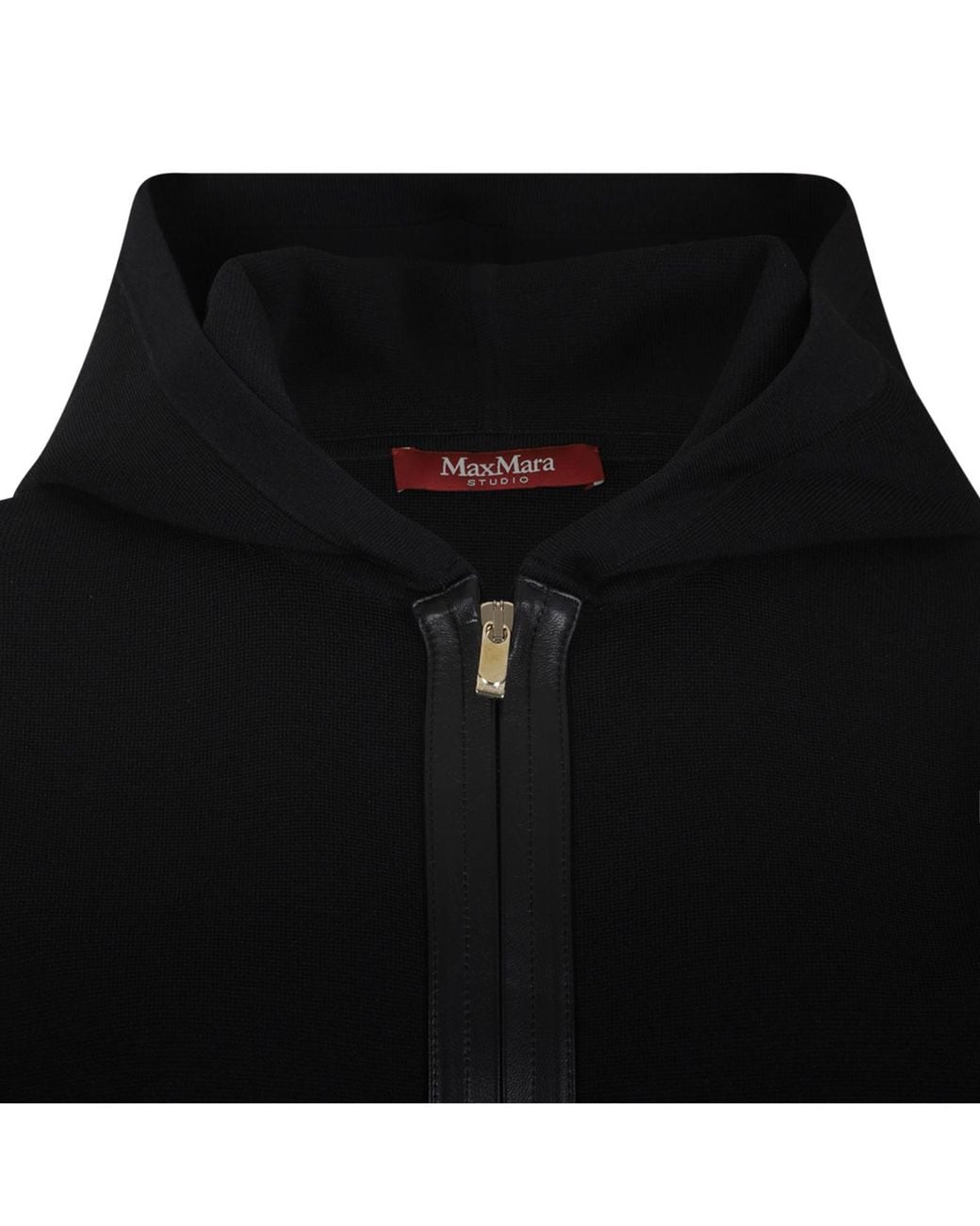 Max Mara Black Studio Colimbo Hooded Zip Sweater