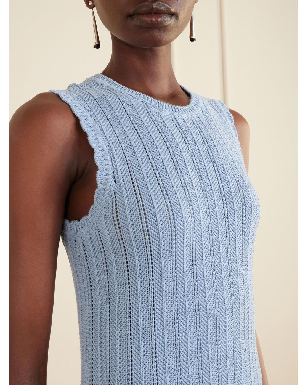 Altuzarra Blue Dress With Delicate Trim