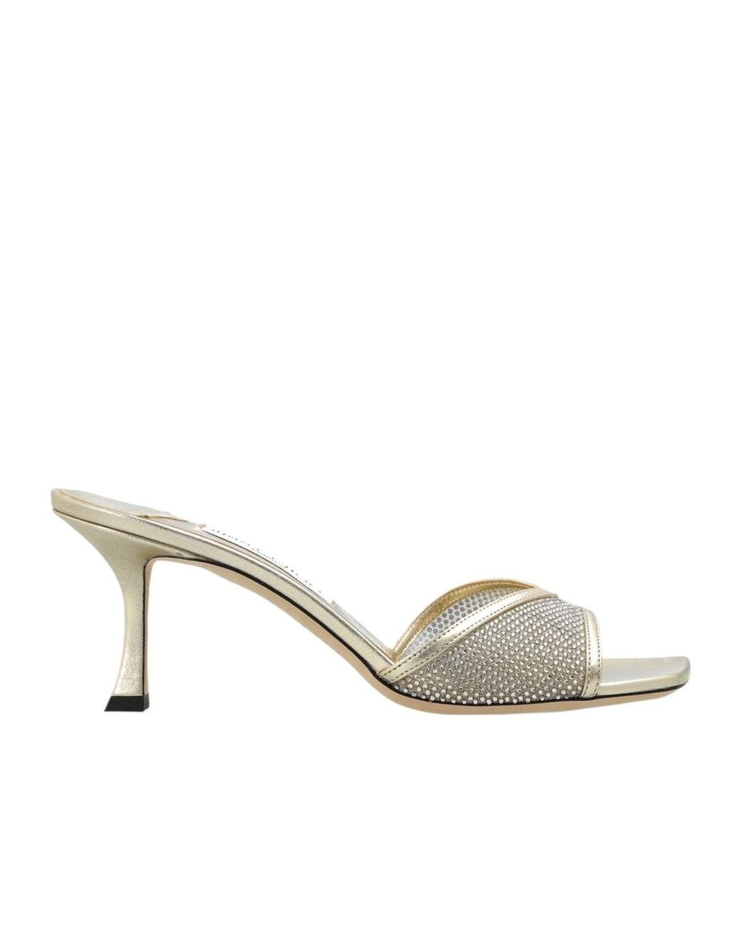 Jimmy Choo Metallic Embellished Heeled Mules