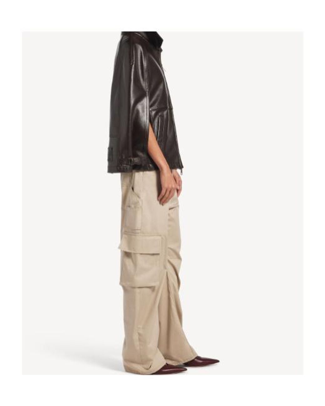 Balenciaga Natural Cotton Cargo Trousers