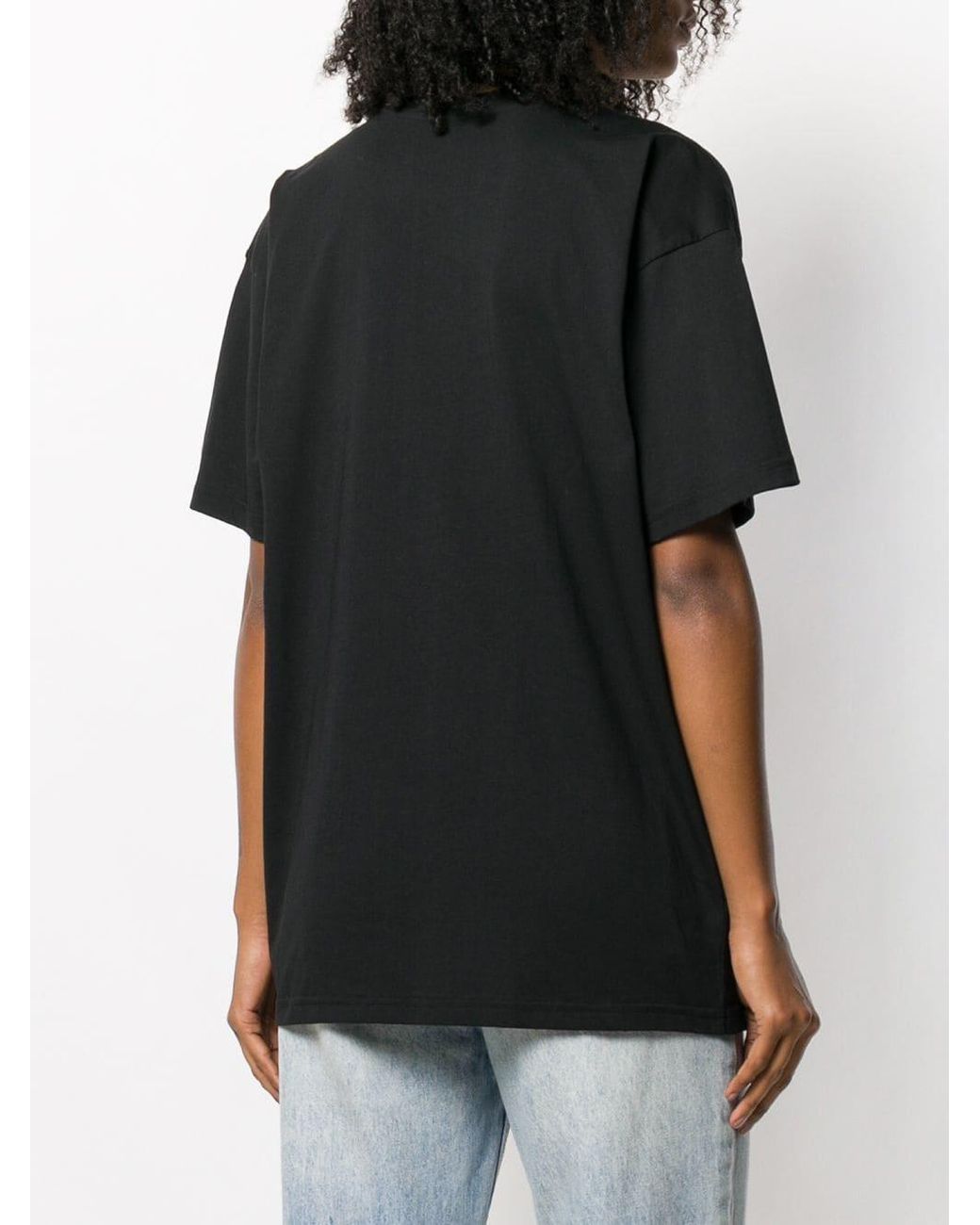 Moschino Black Logo Rhinestone T-Shirt