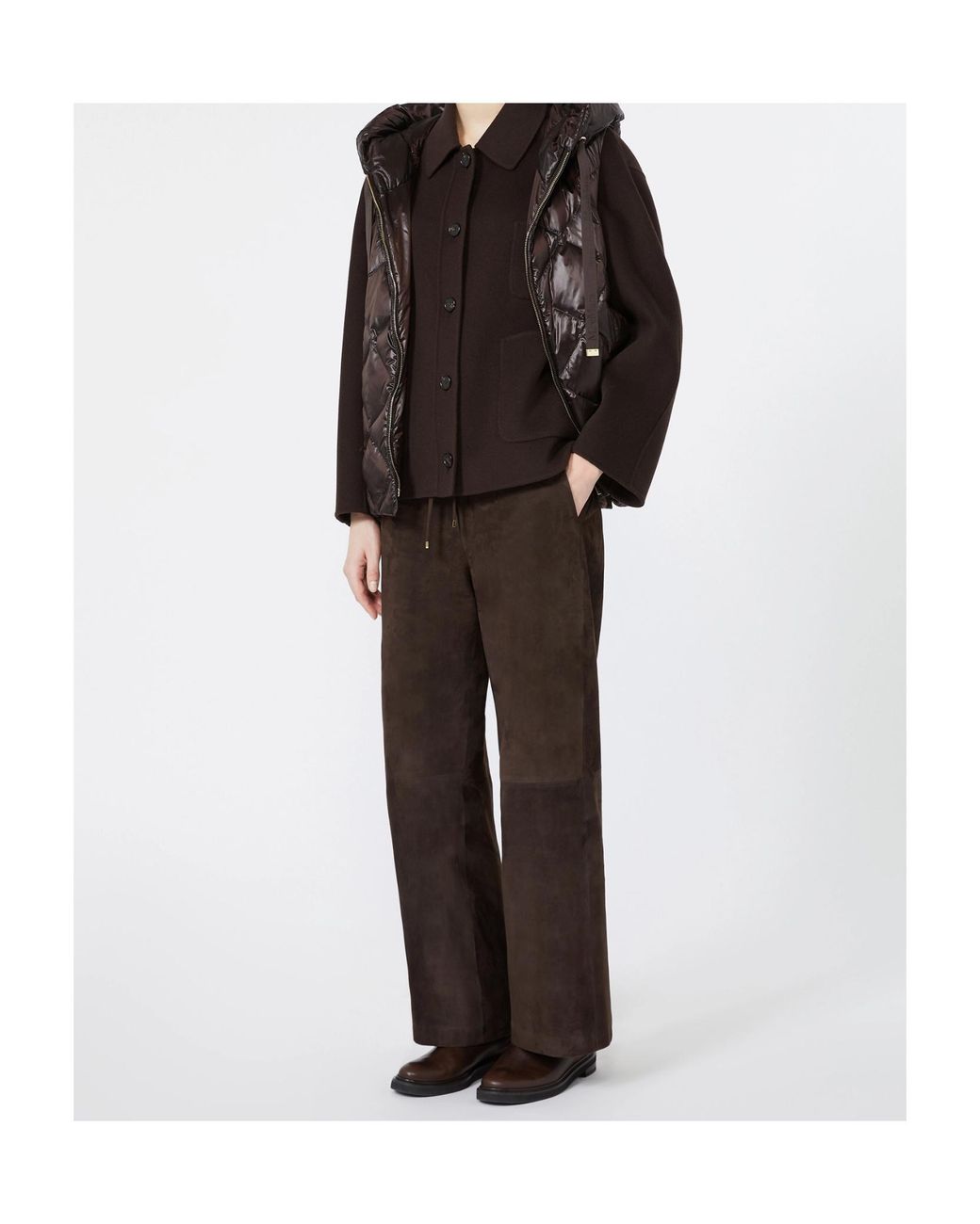 Max Mara Black 'S Tempio Drawstring Wide-Leg Pants